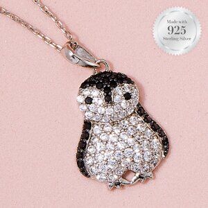 Penguin Necklace - 925 Sterling Silver Charmed Aroma Penguin Collection
